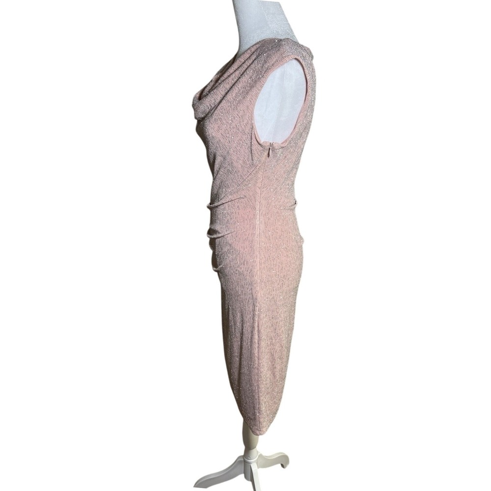 JH Evening 8 Soft Girl Petal Pink Size Bandage Column Dress Cyber Y2K Sparkle - Picture 3 of 5